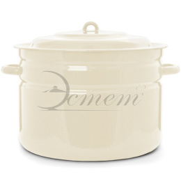 Бак эмалированный 25л с металл. крышкой без декора Жемчужная Эстет ЭТ-72887