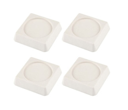 Подставки антивибрационные для стиральных машин и холодильников 4шт. квадратные 5,8х5,8х1,5см, белый Рыжий кот 105614