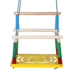 Качели подвесные пластиковые, сиденье 33х22см 4883698