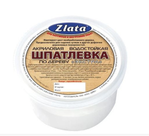 Шпатлевка по дереву акриловая Zlata махагон 0,4кг Zlata