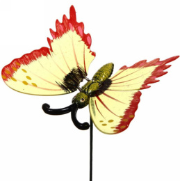 Фигурка садовая пластиковая на металл. стежне 60см Бабочка блестящая, в ассортименте РЦ Восток 731-381