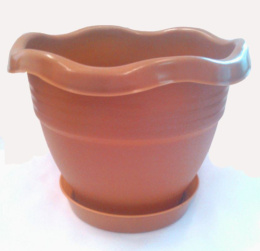 Горшок для цветов пластиковый Шарм эль Шейх с поддоном  3,8л Агропласт БК0025