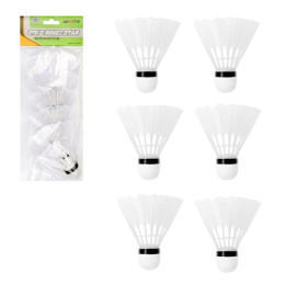 Воланы пластиковые набор  6шт. белые, в пакете Наша Игрушка 636085