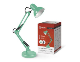 Лампа настольная ученическая 60Вт, цоколь - Е27, мятный In Home СНО-15М/5864