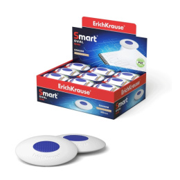 Ластик ErichKrause Smart Mini Oval, с пластиковым держателем 45533,