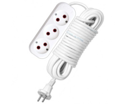 Удлинитель 3 розетки  3м  6А без заземления, ПВС 2 х 0,75, 1300Вт, Люкс UNIVersal У6-639М