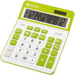Калькулятор Eleven 12 разрядов, 155х206х38мм, белый/салатовый CDC-120-WH/GN 365652