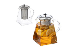 Чайник заварочный стеклянный 1,0л с металлическим фильтром, Aroma Leonord 105039