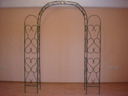 Арка садовая металлическая разборная 230х125х36,5см угловая LDN