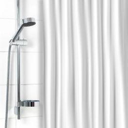 Штора для ванной EVA + ПЭВД 180х180см 12 колец Mirage, белый Вилина 7070-white