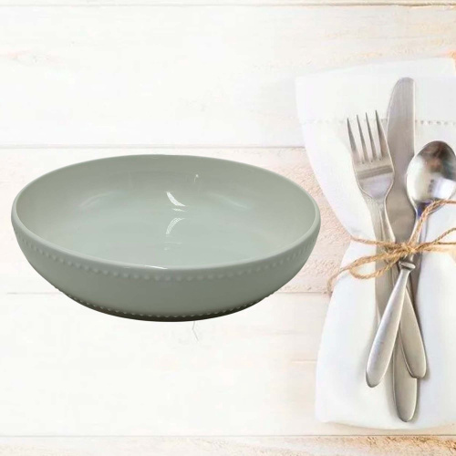 Салатник керамический 220мм Бисер, белый Радужный Дом РД22758