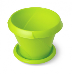 Кашпо пластиковое Флориана с поддоном 1,4л d-17см h-13см салатовый Martika С385/САЛ