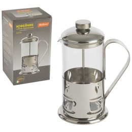 Френч-пресс 1л нержавеющая сталь+стекло Mallony 950152