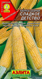 Кукуруза сахарная Сладкое детство 7г цветной пакет Аэлита