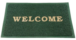 Коврик придверный резиновый пористый Лапша 40х 60см Welcome, зеленый ComeForte