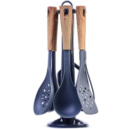 Набор кухонных принадлежностей нейлоновых 7 предм. на пластиковой подставке, пластиковые ручки Mayer & Boch 29521