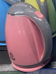 Чайник электрический 1,8л 1800Вт, нержавеющая сталь, пластик, диск, розовый с серым Maxtronic MAX-315A