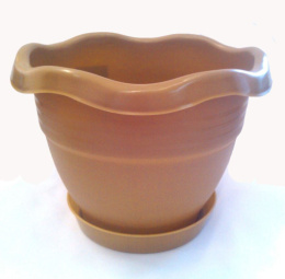 Горшок для цветов пластиковый Шарм эль Шейх с поддоном  2,0л Агропласт БК0024