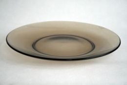 Тарелка стеклянная Basilico мелкая 205мм дымка Ca del Vetro 62072