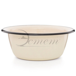 Миска эмалированная 0,8л без декора Жемчужная Эстет ЭТ-72974