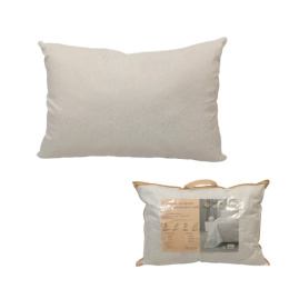 Подушка 50х70см Лебяжий пух (п/э 70, кант) в чемодане ДомВелл 