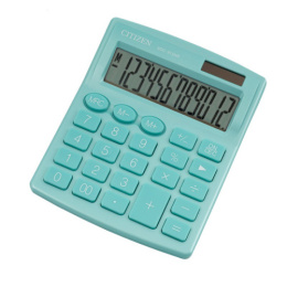 Калькулятор Citizen 12 разрядов, 124х102х25мм, бирюзовый SDC-812NR-GN,292295