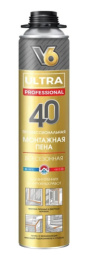 Пена монтажная V6 Ultra 40, профессиональная, всесезонная, 600г 01-01-52