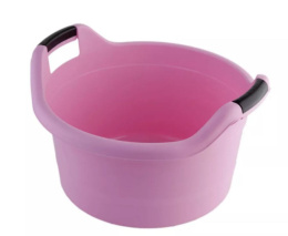 Таз пластиковый круглый 12л с ручками Люкс, цвета в ассортименте Полимербыт С407