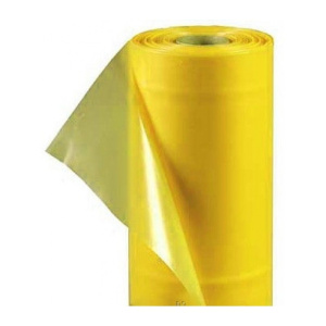 Пленка полиэтиленовая желтая 150 микрон 1,5м х 4  65м светостабилизирующая, рукав сложенный вдвое, 45кг БЗПИ