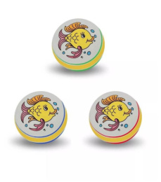 Мяч резиновый 10см Рыбка, в ассортименте Мячи-Чебоксары Р1-100/2