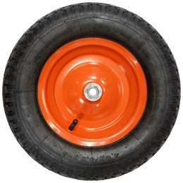 Колесо для тачки строительной 1-колесной пневматическое 380мм с подшипником, 4,80/4,00х8, внутренний d-16мм с втулкой 12мм