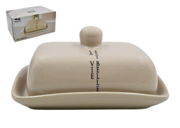 Масленка керамическая (доломит) прямоугольная Жизнь прекрасна, в п/у Lavenir HC600-N118