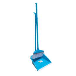 Комплект для уборки пластиковый (совок с кромкой и длинной ручкой + щетка) Радужный Дом РД24141