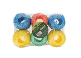 Шпагат полипропиленовый набор 6шт.х 60м d-2мм, цветные Сибртех 93884