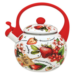 Чайник эмалированный со свистком 2,0л с пластик. ручкой Ягодный микс Appetite FT7-BM