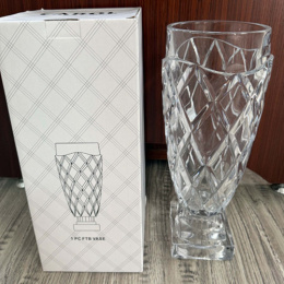 Ваза для цветов стеклянная кубок h-36см d-15см Радужный Дом РД20167