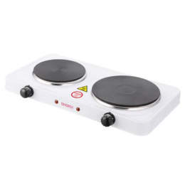 Плита электрическая настольная 2 конфорки, EN-903, чугунный блин, белый Energy 158903