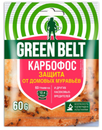 Карбофос 60г для защиты от домовых муравьев и других вредных насекомых Грин Бэлт 01-019