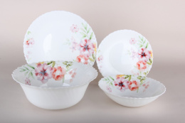 Набор столовый стеклокерамический 19 предметов Аврора, в п/у Коралл W-19C8-H220806