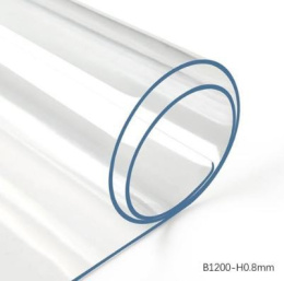 Клеенка столовая силиконовая 1,2х20м 0,8мм прозрачная Baizheng B1200-H0.8mm