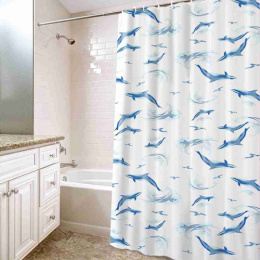 Штора для ванной ПВХ 180х180см, кольца, дизайн микс Радужный Дом РД64337