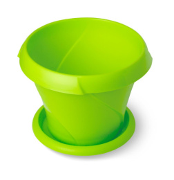 Кашпо пластиковое Флориана с поддоном 2,8л d-21,5см h-16см салатовый Martika С386/САЛ