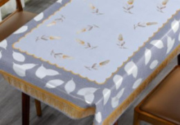 Клеенка - скатерть на тканевой основе 120х150см 20шт. в рулоне Жасмин 8801G