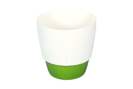 Горшок для цветов пластиковый Duo с поддоном 3,5л d-19см h-18,5см оливковый Ар-Пласт А013