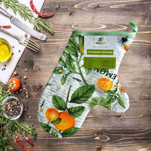 Варежка кухонная рогожка Сиеста 3115/1 ДомВелл 