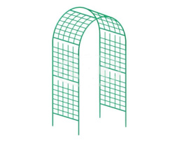 Арка садовая металлическая разборная 230х125х50см прямая Сетка LDN