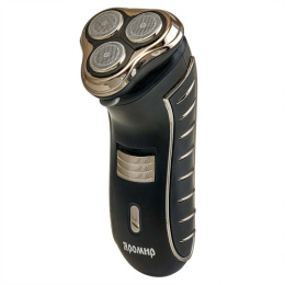 Бритва аккумуляторная, 3 бреющие головки, триммер, черный Яромир ЯР-102