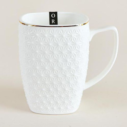 Кружка керамическая квадратная 340мл Снежная королева Коралл CS557309-A