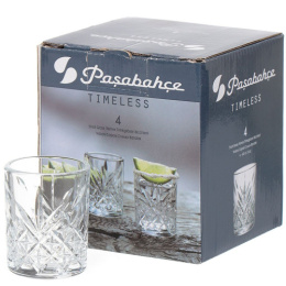 Набор стопок стеклянных Timeless 4шт. 62мл, в п/у Pasabahce Бор 52780