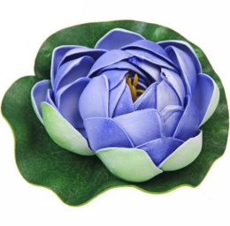 Цветок плавающий декоративный для пруда Кувшинка Розитта d-10см синяя РЦ Восток 736-069
